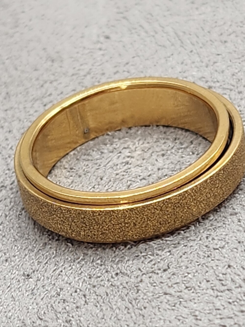Spinner Ring Unisex 10 Rose Golden Tone Anziety Fidget Rolling Antistress New